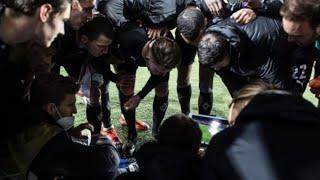 Borussia Monchengladbach Players Watch Final Moments of Inter Milan vs Shakhtar - Final Whistle