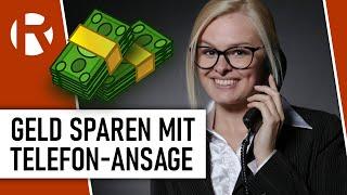 Geld sparen mit einer Telefonansage (Ansage vor melden)