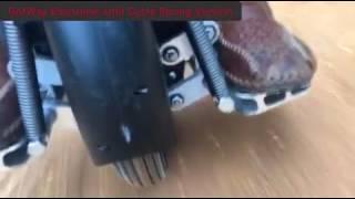 testing electric unicycle with shock absorbing feature- gotway mcm3