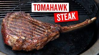 TOMAHAWK STEAK, reverse sear op de BBQ gegrild!