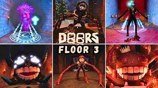 DOORS FLOOR 3 - All Jumpscares & All Crucifix | ROBLOX