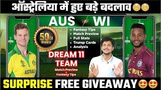 Australia vs West Indies Dream11 Team Today Prediction, AUS vs WI Dream11: Fantasy Tips, Analysis