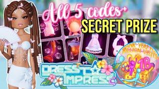 ALL 5 CODES REVEALED! AND HOW TO GET THE SECRET PRIZE | Roblox Dress To Impress