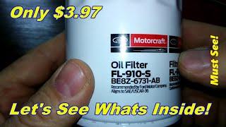 Motorcraft Oil Filter Cut open FL910S