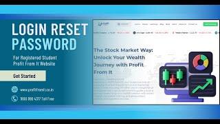 Login Reset Password For Registered Studnet Profit From It Website #profitfromit #investing