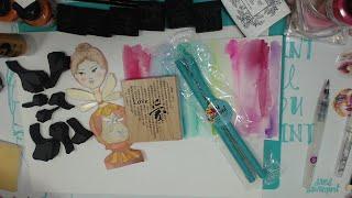 CREATING MIXED MEDIA BACKGROUNDS, INKS FROM HOBBY LOBBY~(Rated 18+)