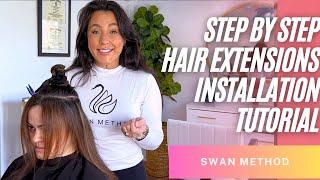 Volume Wefts Hair Extension Installation using Swan Method