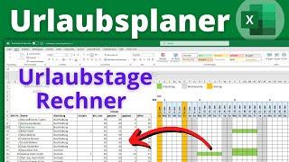 Excel Urlaubsplaner 2025 erstellen - Urlaubstage automatisch eintragen & berechnen [für Mitarbeiter]