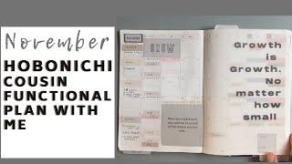 Hobonichi Cousin Functional Monthly Planning November PlantheGrind