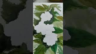 Easy to draw flowers  #youtubeshorts #watercolor #painting #flowers