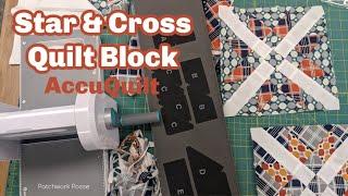 Star and Cross quilt block using the AccuQuilt BOB die