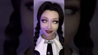 -No, you can’t. -Yes, I can. #wednesdaymakeup #wednesdaycosplay #wednesdayadams #giannastardust