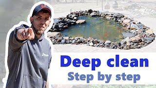 How to clean up a fish pond the best way. Deep clean guide.