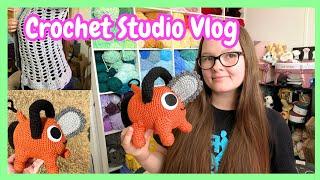 Fulfilling Orders & Crocheting a Christmas Gift! | Crochet Studio Vlog