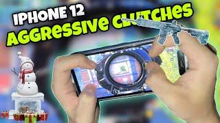 IPHONE 12 PUBG MOBILE / BGMI TEST IN 2023️HOW TO CLUTCH EVERYTIME️4 FINGER + FULL GYRO