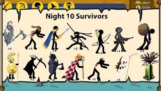 NIGHT 10 SURVIVORS UNLOCK ALL MAX ITEM'S | STICK WAR LEGACY HACK MOD @JBPRASADGaming