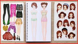 Top fashion model doll stickers part 1 - Sticker doll top model (Chim Xinh)