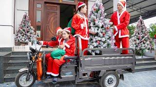 Merry Christmas: Use 3-Wheeled Truck CEO Tuan and Hoa turned into Santa Claus on Christmas day