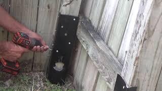 EZ Repair For a Leaning Fence (4 Methods)