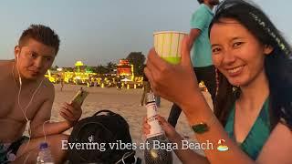 Goa travel Vlog-2 : Aguada Fort, Churches, Cruise travel, Baga Beach evening vibes, Tibetan Vlog