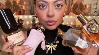 ASMR| Perfume Declutter Diaries ( perfume tapping, liquid sounds, lid sounds) PERFUME COLLECTION