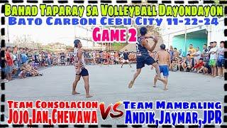 Game2:Team Jojo,Chewawa,Ian Vs.Team Andik,Jaymar,JPR.Bato Carbon Cebu City 11-22-24.