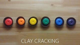 Rainbow Gaeseong Juak chocolate ball clay cracking 무지개 개성주악 초코볼 점토 부수기