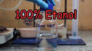 Haciendo Etanol del 100% a partir de vodka (y me bebo un chupito)