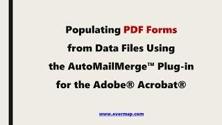 Populating PDF Forms with Excel Data Using AutoMailMerge