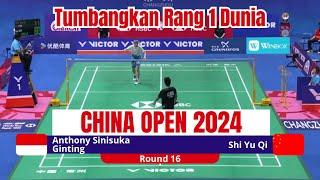 Anthony Ginting (INA) VS Shu Yu Qi (CHN) China Open 2024 Round Of 16, Tumbangkan Rank 1 Dunia