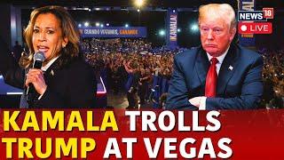 US Elections 2024 LIVE | Harris Trolls Trump In Her Las Vegas Rally LIVE | Trump Latest News | N18G