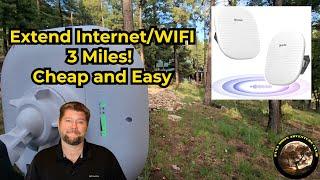 Extend Internet 3 Miles Cheap and Easy - ULNA CPE801 Point to point Wi-Fi Bridge