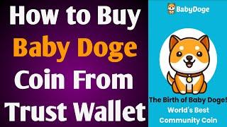 HOW TO BUY BABY DOGE COIN FROM TRUST WALLET & PANCAKE SWAP || STEP BY STEP GUIDE TO BUY BABY DOGE