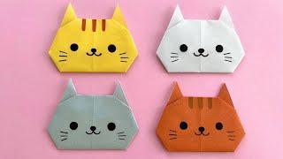 【簡単折り紙】猫の折り方 Origami How to make Cat 折纸 종이접기 고양이 DIY Paper craft 可愛い ねこ