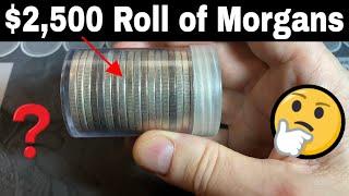 Searching a Full Roll of Morgan Silver Dollar Coins with Better Dates!