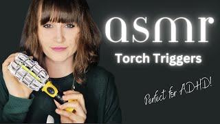 #ASMR Torch Light Triggers | With Unintelligible Whispers || Perfect For Sleep & Relaxation