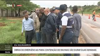 Chuva em Luanda - Surgimento de ravinas na EN-100 nos Ramiros