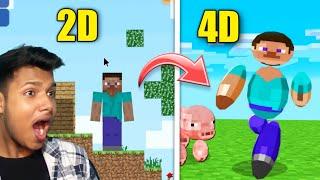 Playing Minecraft In 5D, 4D, 2D, And 1D 