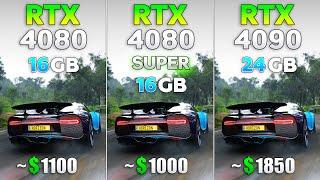 RTX 4080 vs RTX 4080 SUPER vs RTX 4090 - Test in 8 Games