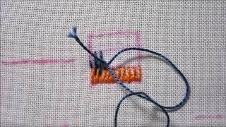 Versetzter Plattstich Stick-Stich Tutorial