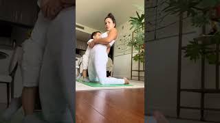 Breastfeeding yoga mama and toddler ️ #shorts #momlife #love #shortvideo #yoga #breastfeeding