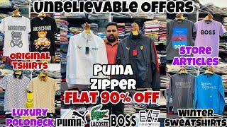 Unbelievable Offers  | Upto 90% Off | Puma Zipper,Tshirts,Poloneck | Branded Clothes in Mumbai