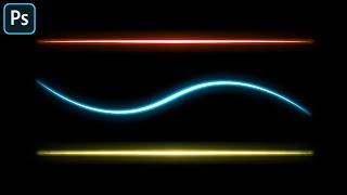 Easy Neon Glow Effect - Light Lines - Photoshop Tutorial