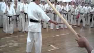 Kyokushinkan Bo Jutsu Stances and techniques Shihan Okazaki & Kancho Royama