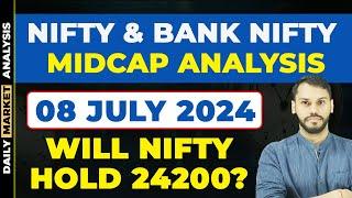 NIFTY PREDICTION FOR TOMORROW| 8 JULY | BANK NIFTY PREDICTION| NIFTY LIVE TRADING| NIFTY EXPIRY