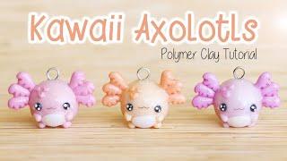 Kawaii Chubby Axolotls │ Polymer Clay Tutorial