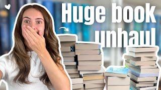 Huge book unhaul 35+ books! *spring clean with me* | booktube