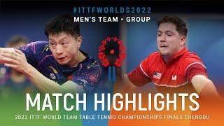 Highlights | Ma Long (CHN) vs Mishel Levinski (USA) | MT Grps | #ITTFWorlds2022