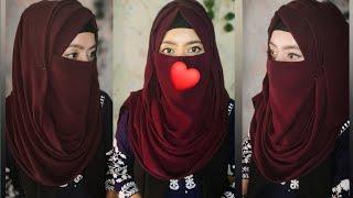Beautiful Niqab Tutorial With Layers | Layered Hijab Styles With Niqab | Everyday Layer Hijab |