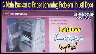 How To Solve  Paper Jamming Problem  in Left Door Of Xerox Machine..